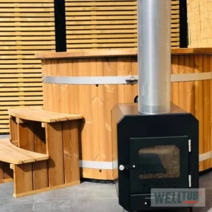 #5 Welltub Hottub Premium 45 KW Houten Rand