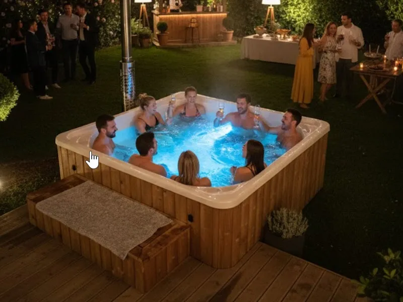 grote hot tub voor groepen en vrienden