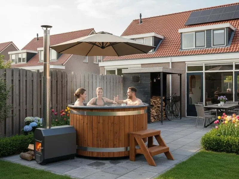 houtgestookte hottub
