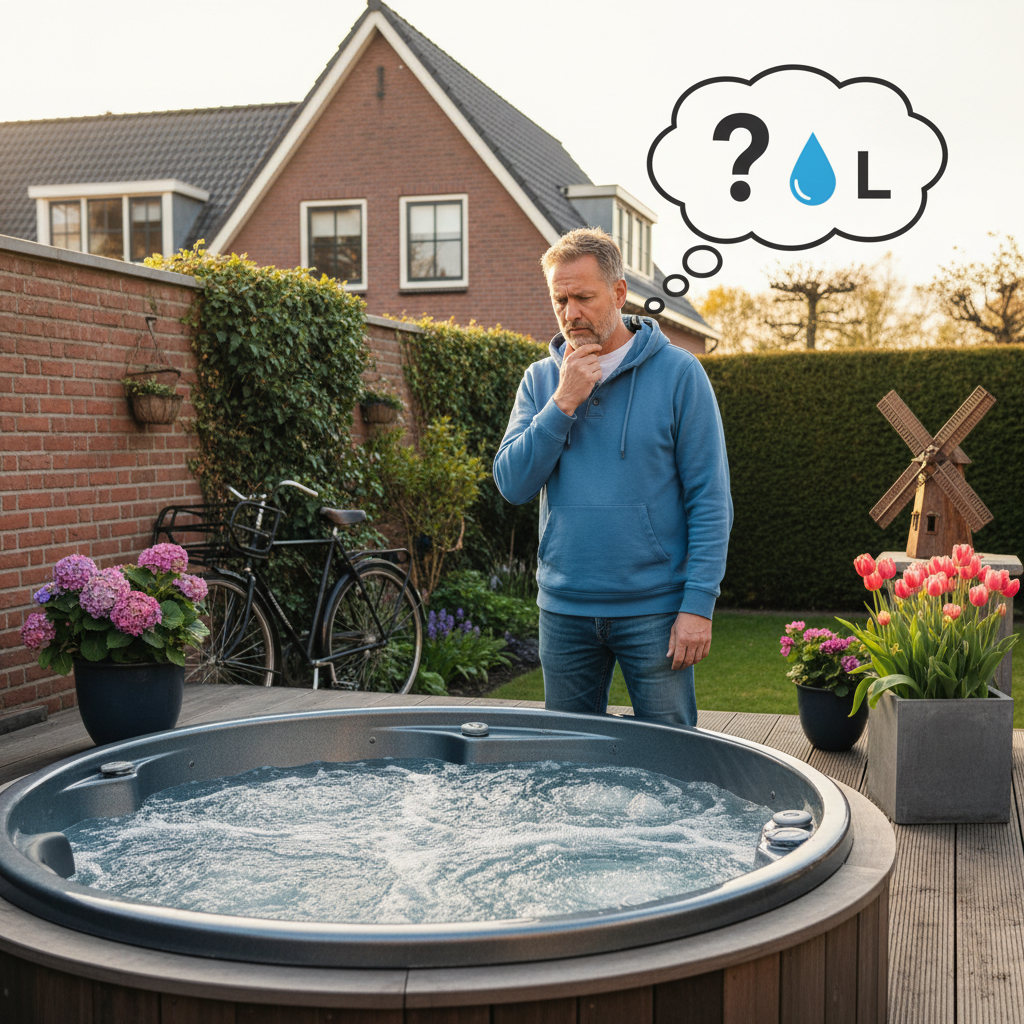 hoeveel water zit er in een jacuzzi