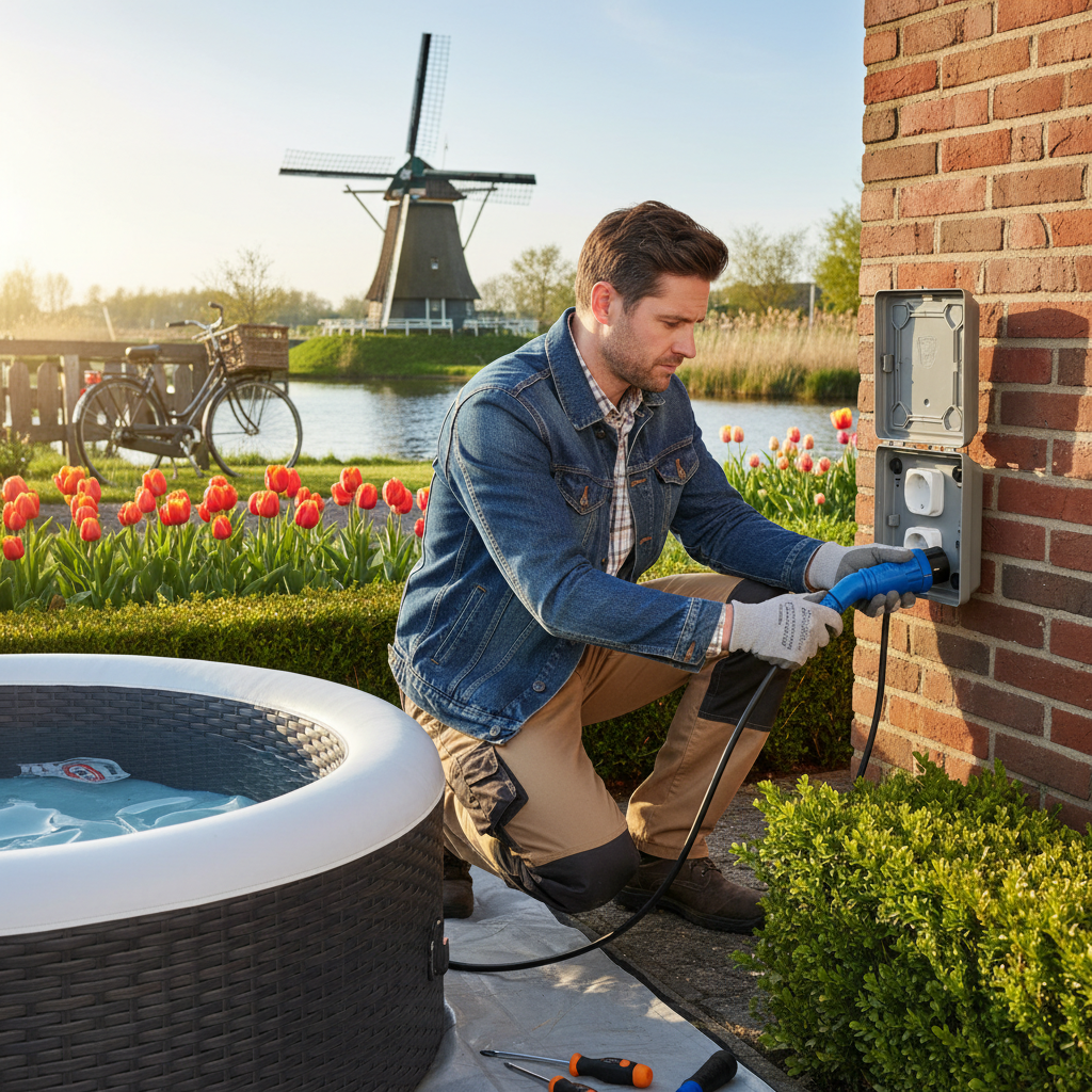 jacuzzi aansluiten welke kabel