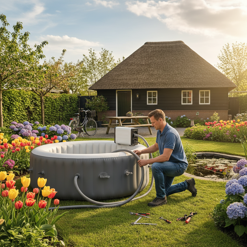 hoe warmtepomp aansluiten op jacuzzi