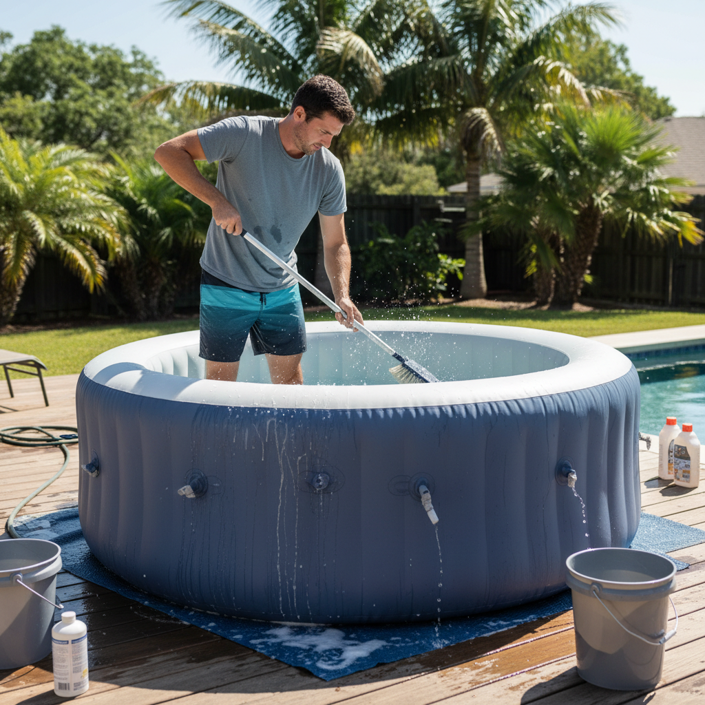 hoe houd je een jacuzzi schoon