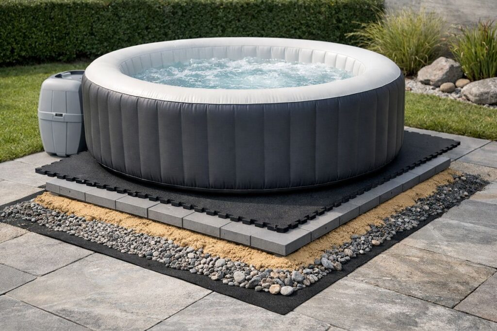 De Juiste Ondergrond voor een Opblaasbare Jacuzzi
