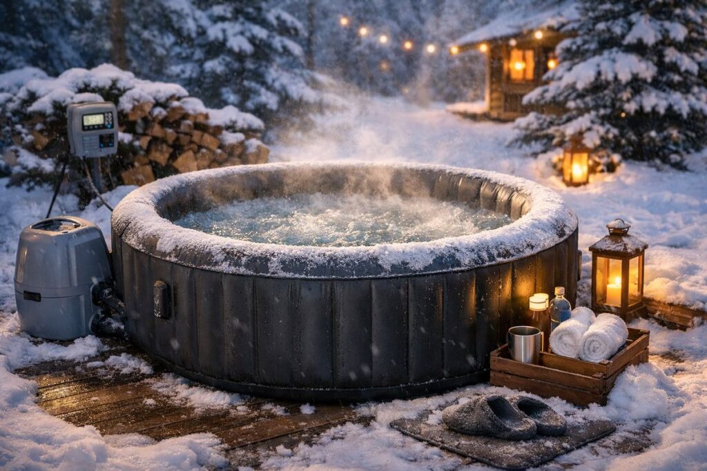 Opblaasbare Jacuzzi Buiten in de Winter: Tips en Kosten
