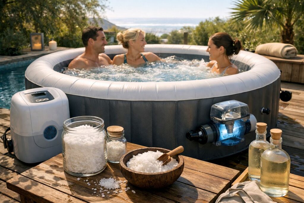Top 3 opblaasbare jacuzzi met zoutwatersysteem